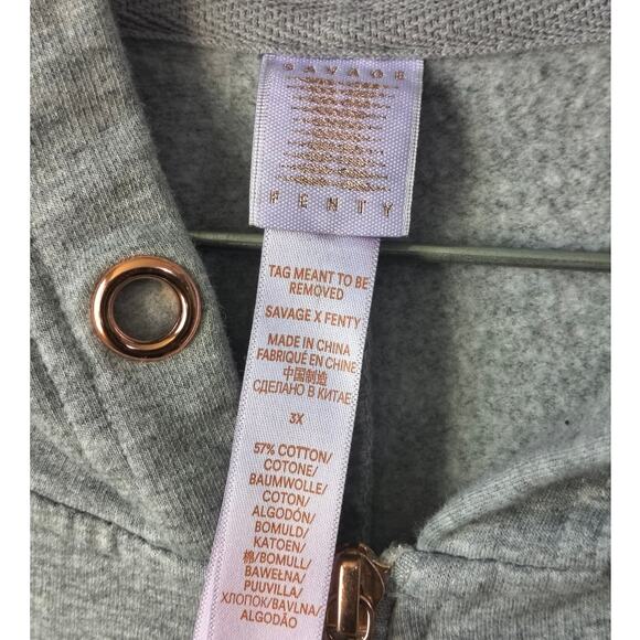 Savage X Fenty Forever Gray Savage One Piece Hooded Jumpsuit Unisex  3X - Picture 4 of 5